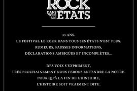 comuniqué Le Rock Dans Tous Ses Etats