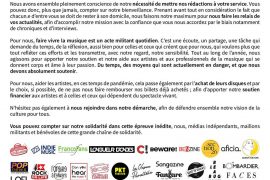 Confinement communiqué médias independants