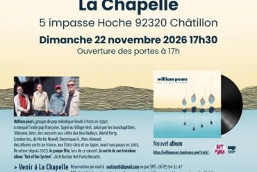William Pears en concert La Chapelle 2026
